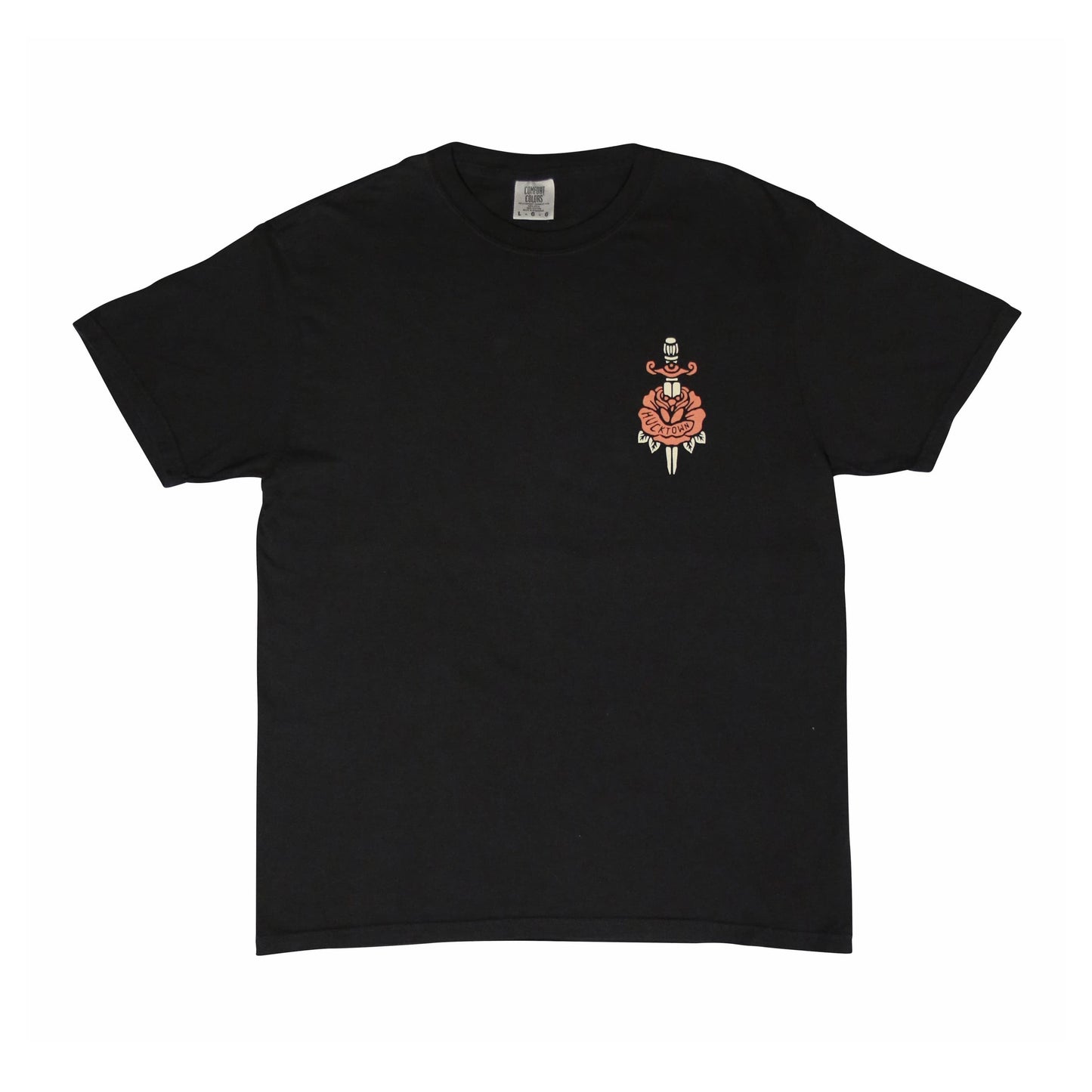 Flower Point Black Tee